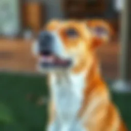 Female dog displaying signs of being in heat