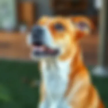 Female dog displaying signs of being in heat
