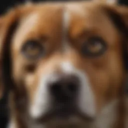 A close-up of a dog's face showing concern, reflecting the emotional bond between pets and their owners.