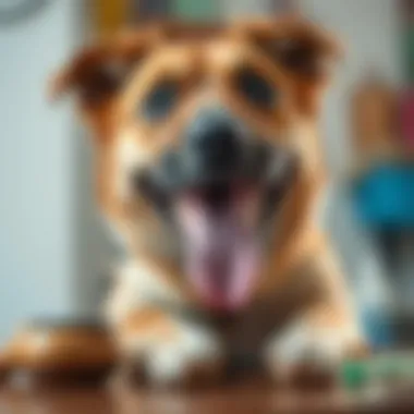 A variety of dental care products designed specifically for dogs.