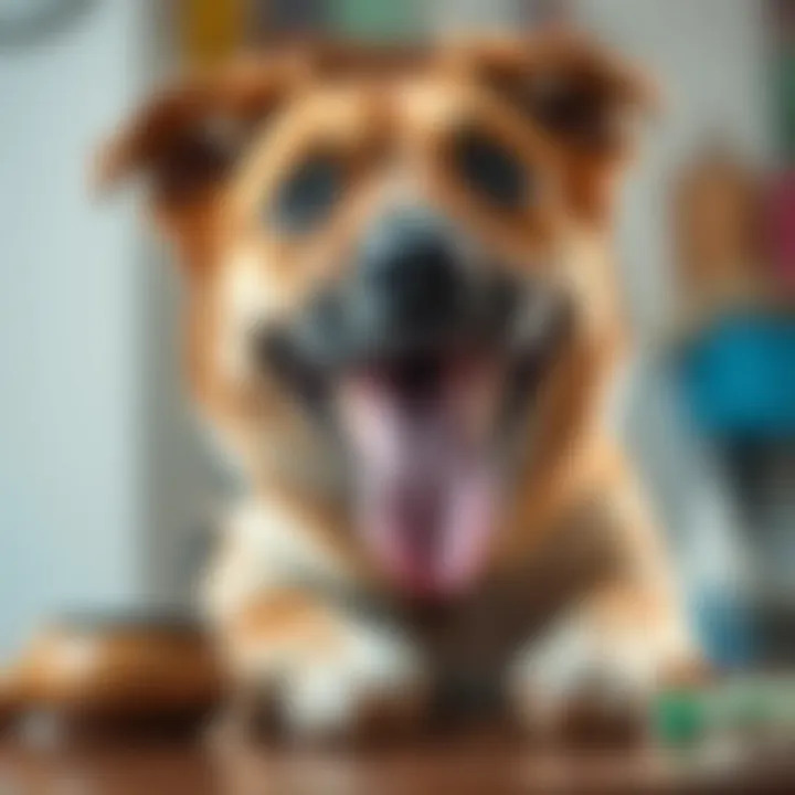 A variety of dental care products designed specifically for dogs.