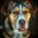 A close-up view of a dog with a concerned expression, highlighting the seriousness of health issues related to worms.