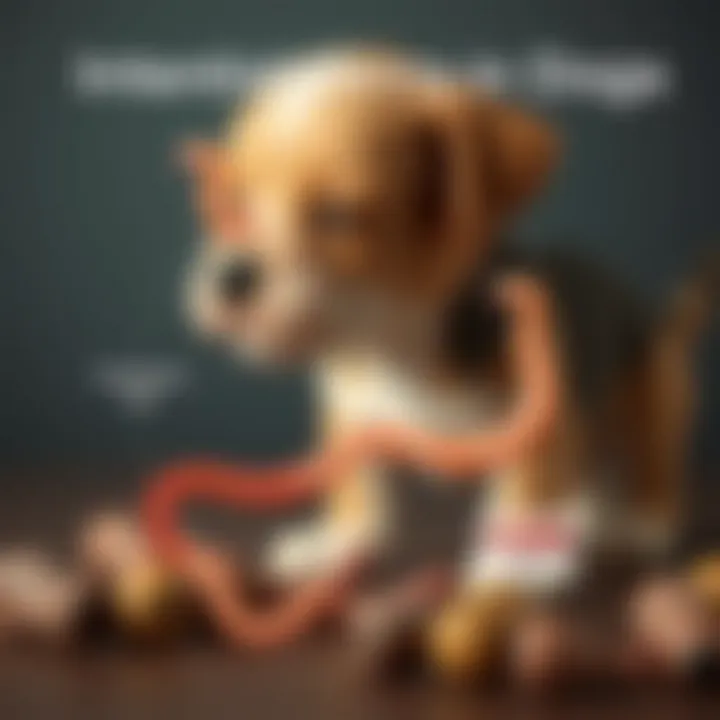 Life Cycle of Intestinal Worms in Dogs A graphic representation of the life cycle of intestinal worms, displaying how they affect a dog's health over time.