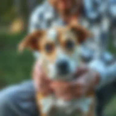 Caring for Dogs with Gland Issues Owner caring for a dog