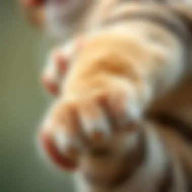 Close-up of Cat Claws in Action Close-up of cat claws