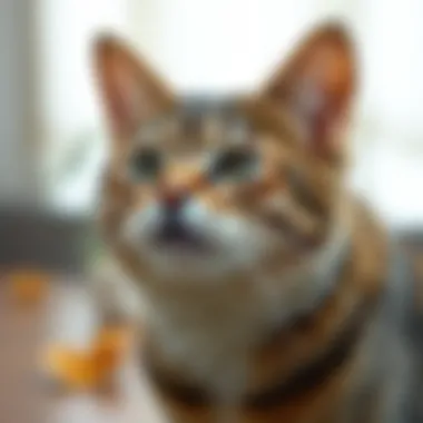 Illustration of signs indicating a cat is in heat