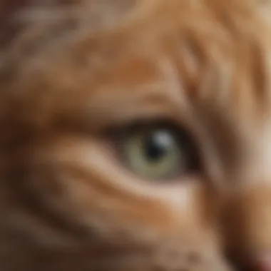 Illustration of mammary glands in a cat highlighting inflammation areas