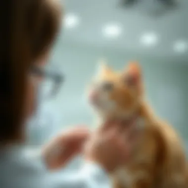 The Role of Veterinary Care in Addressing Urination Issues A veterinarian examining a cat
