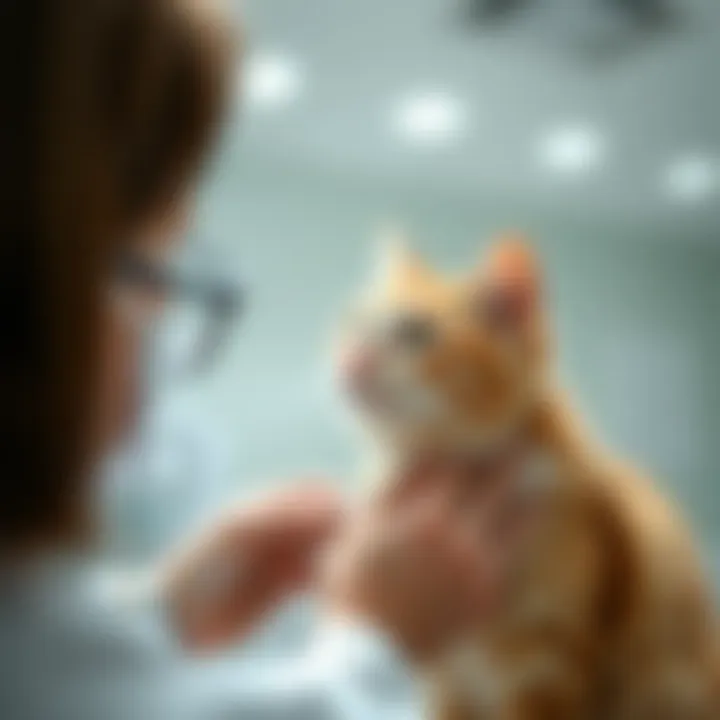The Role of Veterinary Care in Addressing Urination Issues A veterinarian examining a cat