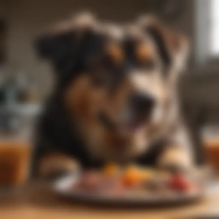 A dog enjoying a meal, highlighting the appeal of fresh food diets.