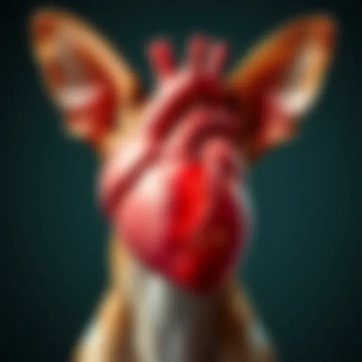 Illustration of heart anatomy with emphasis on murmurs