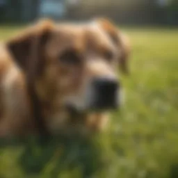 Dog urine causing grass discoloration