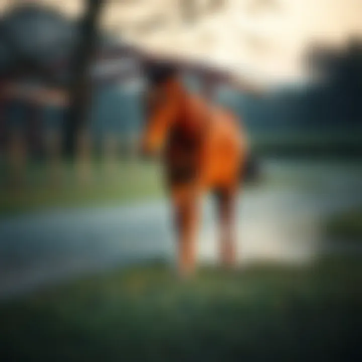 Horse showing signs of lameness while walking