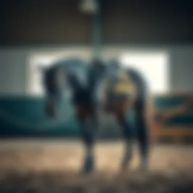 Horse undergoing rehabilitation therapy