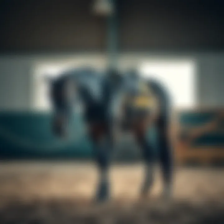 Horse undergoing rehabilitation therapy