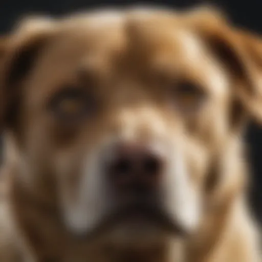 Dog with jaundiced eyes