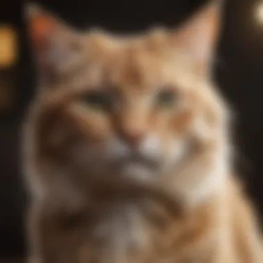 Graceful Cat with Dry Skin Condition Elegant feline with dry skin condition