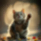 Neutered Male Cat Spraying Neutered male cat displaying spraying behavior