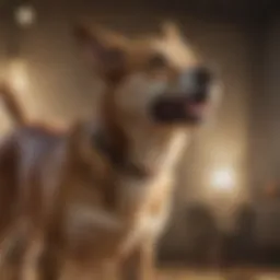 Close-up of a dog displaying signs of shaking due to anxiety