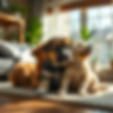 A serene environment that promotes puppy relaxation and comfort.