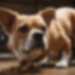 Dog experiencing gastrointestinal distress