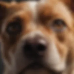 Close-up of a dog's head showing small bumps