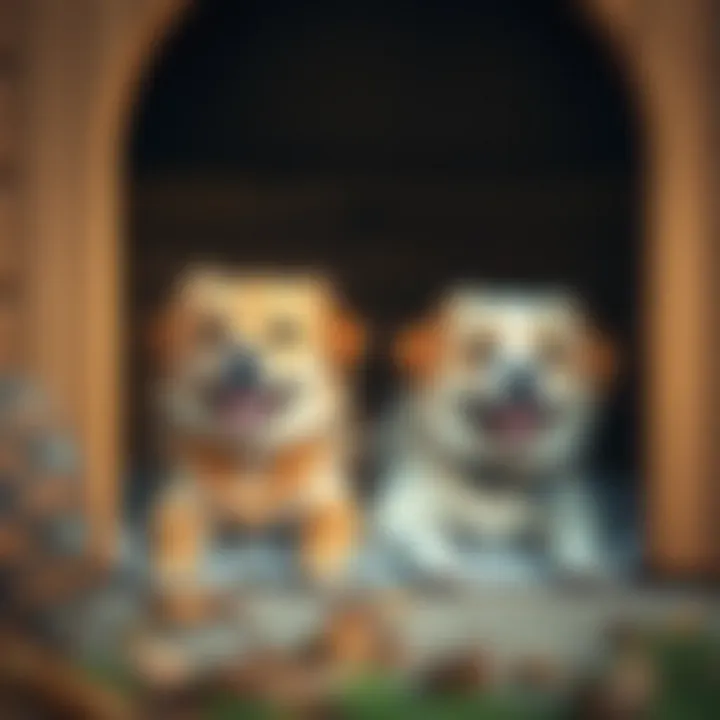 Happy Dogs in Their Shared Space Happy dogs enjoying their shared space