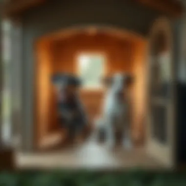 Interior Layout of a Dual Dog House Interior layout of a dual dog house