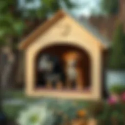 Stylish dog house designed for two dogs