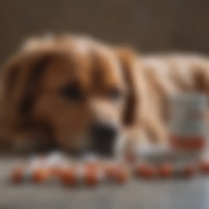Various anti-seizure medications for dogs displayed
