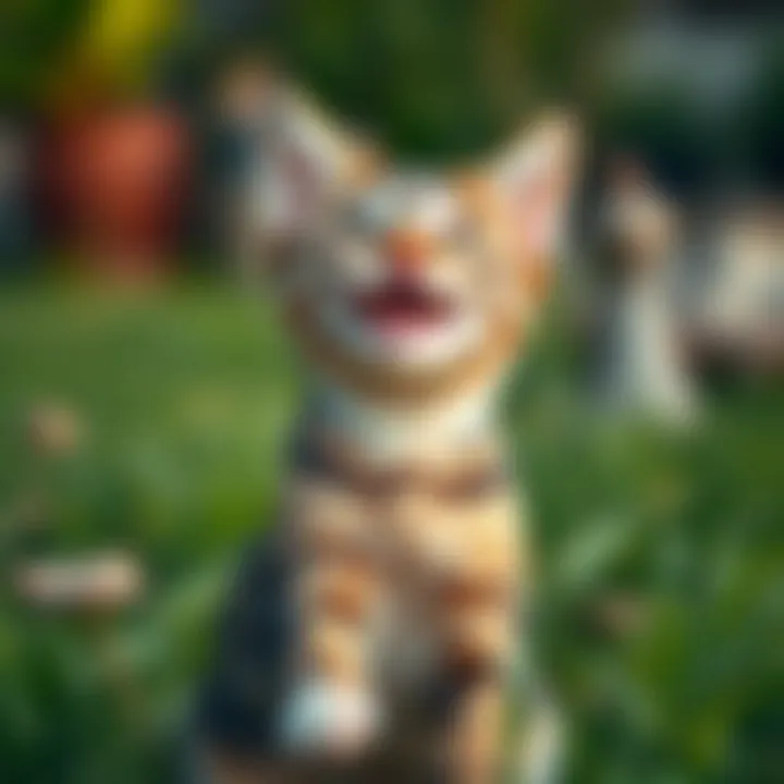 The Joy of a Healthy Neutered Cat Outdoors Healthy male cat enjoying outdoor play