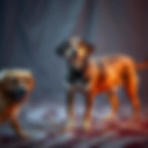 Illustration of the stages of the heat cycle in female dogs