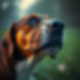 Close-up of a dog with ticks