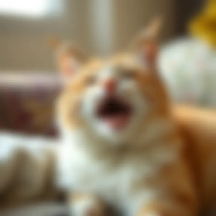 Visual guide on managing hairballs in cats