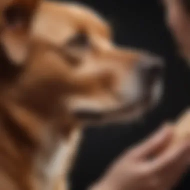 Pet Owner Applying Ointment on Dog's Affected Skin Area Pet Owner Applying Ointment on Dog's Affected Skin Area