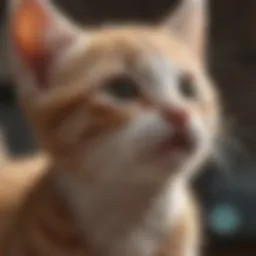 A curious kitten looking up, symbolizing the journey of health