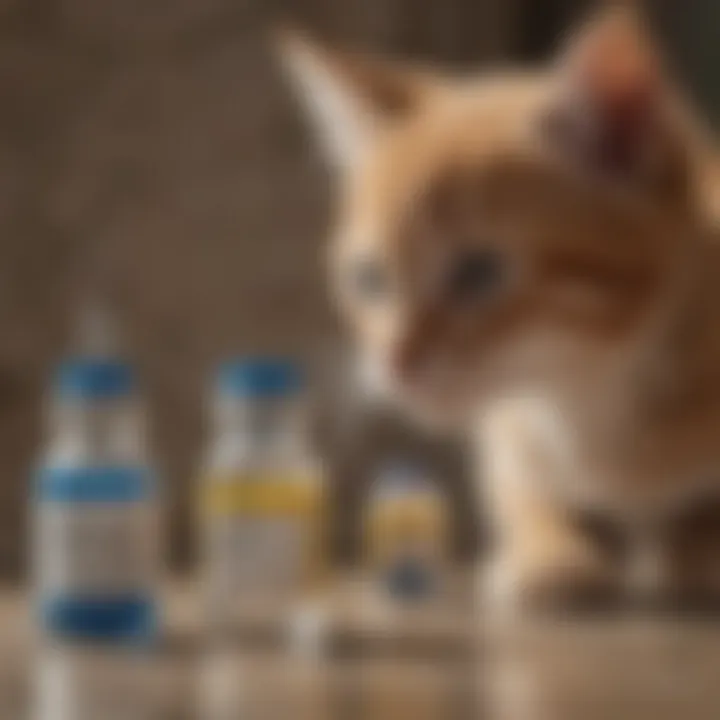 A chart showing different types of vaccines for kittens