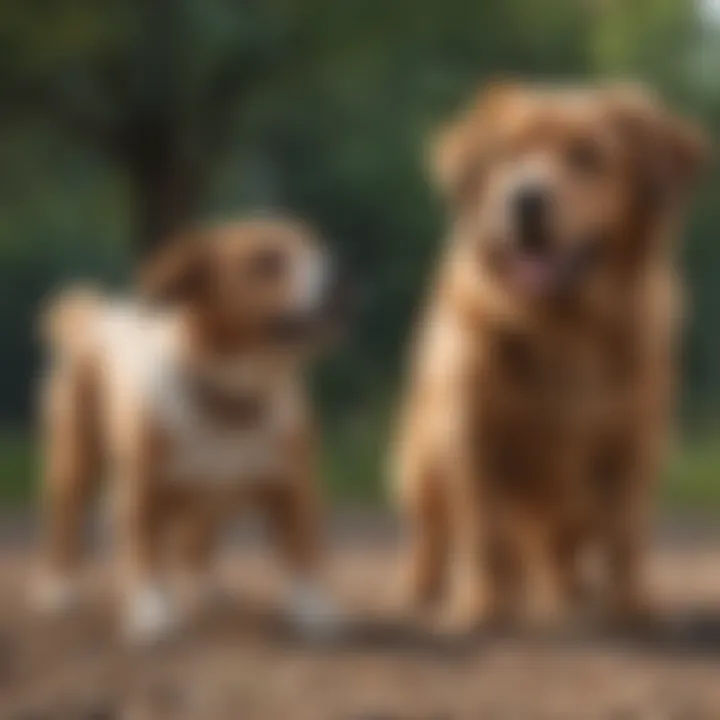 Illustration of dog training techniques