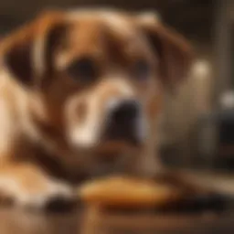 Dog with upset stomach