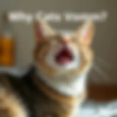 Common Health Issues in Cats Graphic showing common health issues in cats leading to vomiting