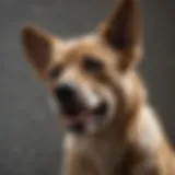 Dog with irritated skin scratching itself