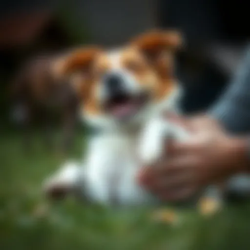 Joyful Dog Belly Rub A joyful dog enjoying a belly rub