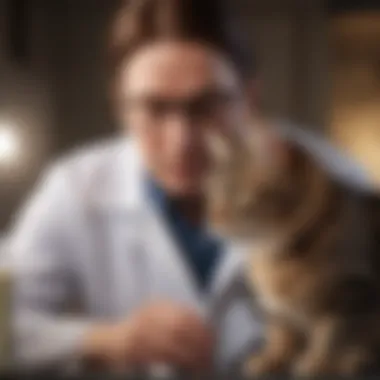 Veterinarian Conducting Cat Health Check-up