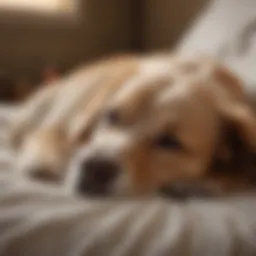 Illustration of a dog sleeping peacefully