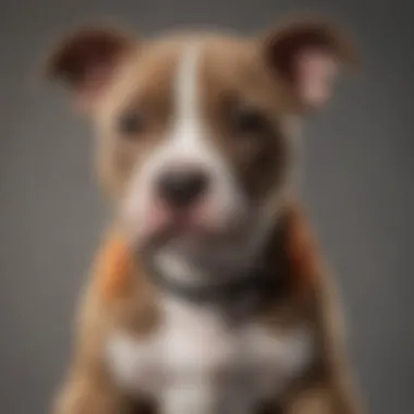 Pitbull Puppy with Unique Coat Pattern