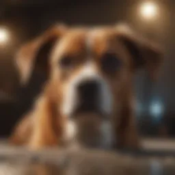 Illustration of a dog with UTI symptoms