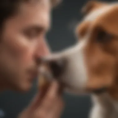 Professional Veterinary Check-up for Nasal Congestion Veterinarian Examining Dog's Nose