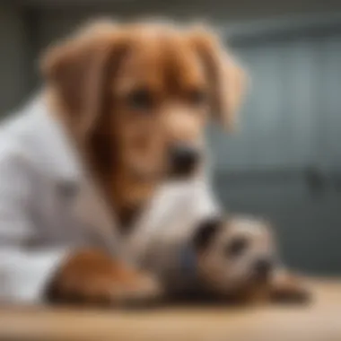 Veterinarian Examining Sick Dog