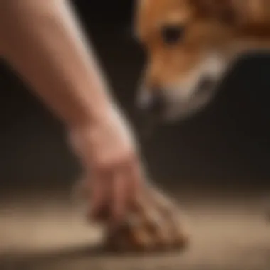 Veterinarian Examining Dog's Paw