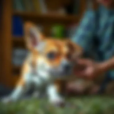 Understanding the Risks of Chocolate for Dogs Concerned dog owner assessing chocolate ingestion